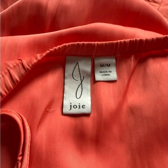 Joie Vibrant Coral-Orange Sleeveless Tiered Dress Size M - Picture 7 of 8